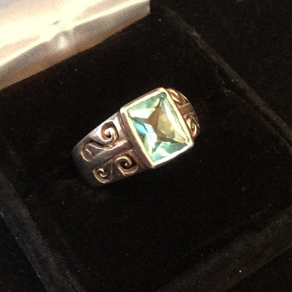 Estate Jewelry - Lovely Emerald Cut Blue Topaz Ring